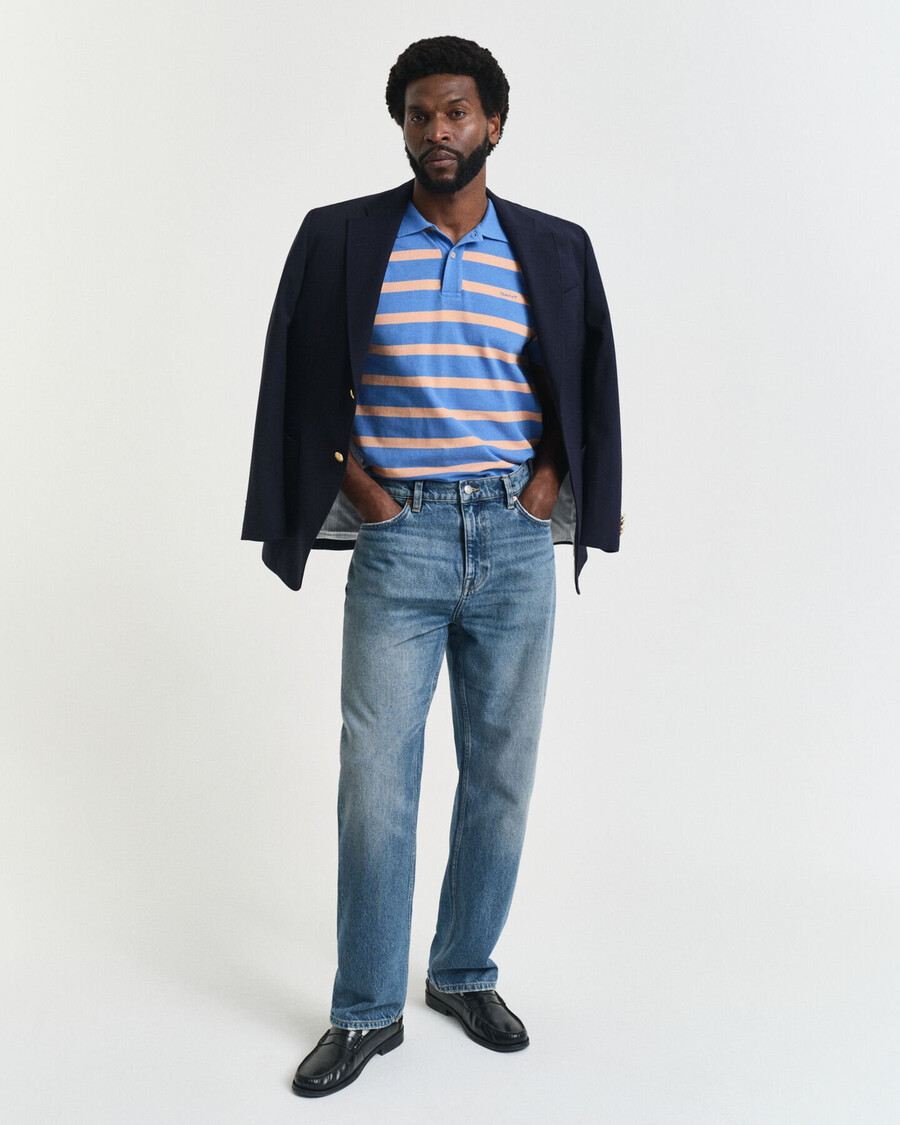 polo a righe - blu perfetto