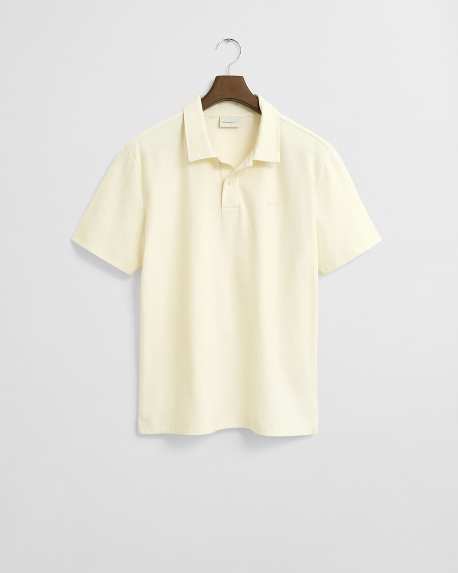 polo in twill testurizzato - crema