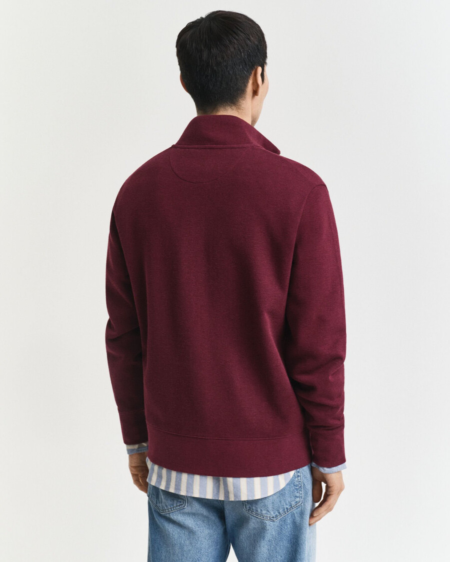 cardigan con zip a coste sacker - vino invernale