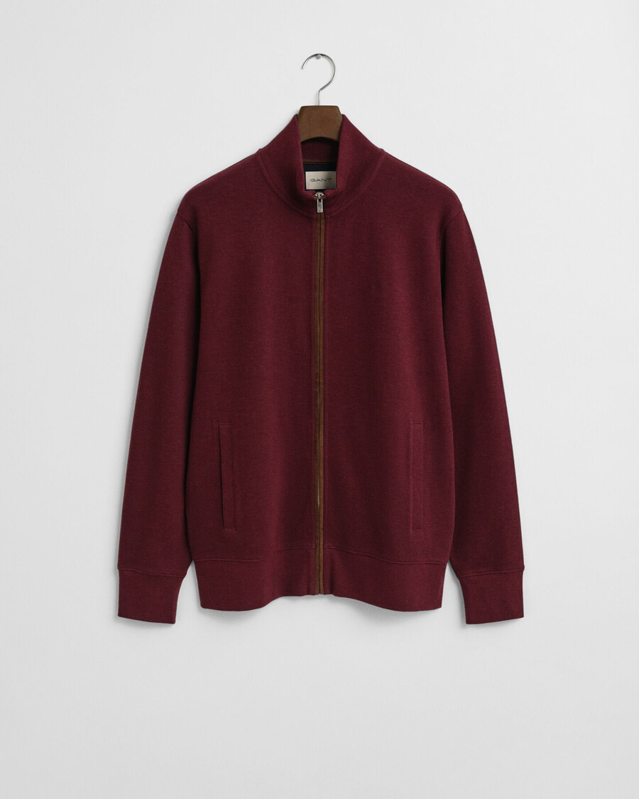 cardigan con zip a coste sacker - vino invernale