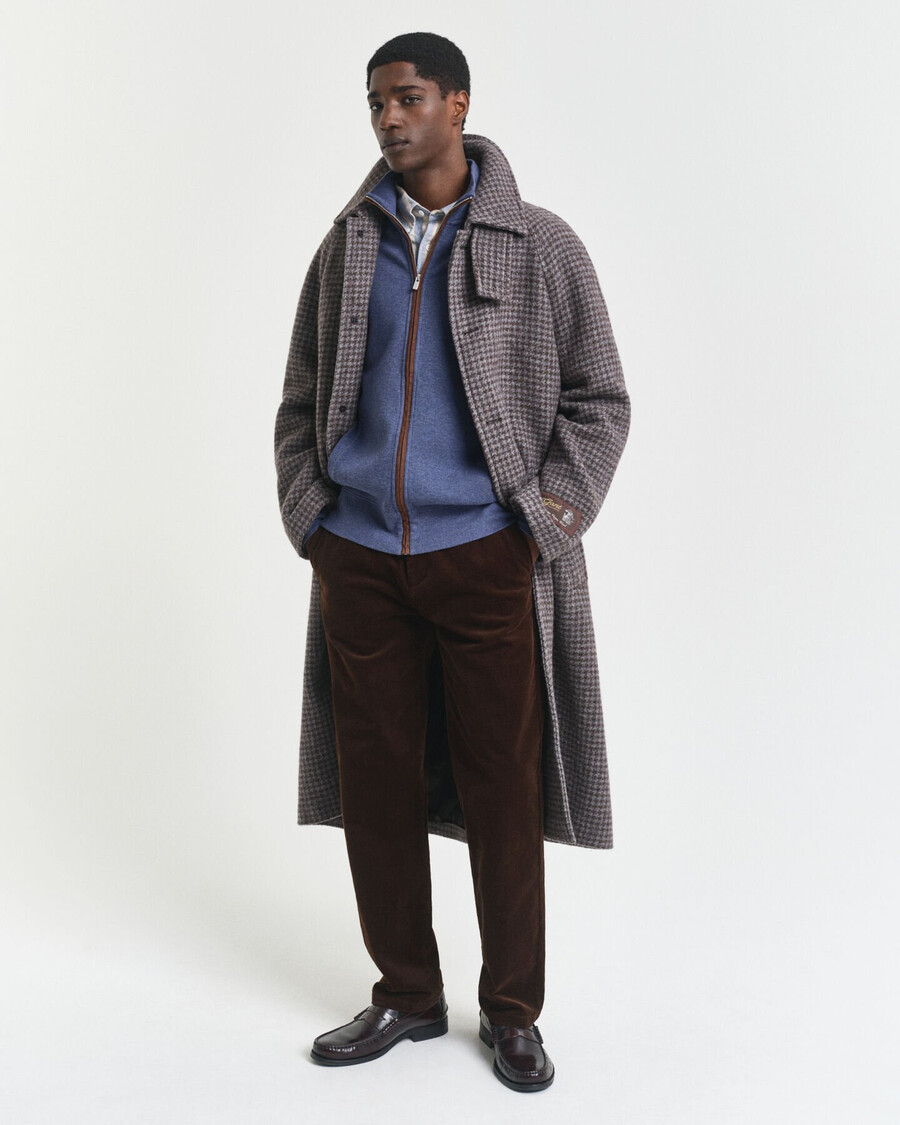 cardigan con zip a coste sacker - dk jeansblue melange