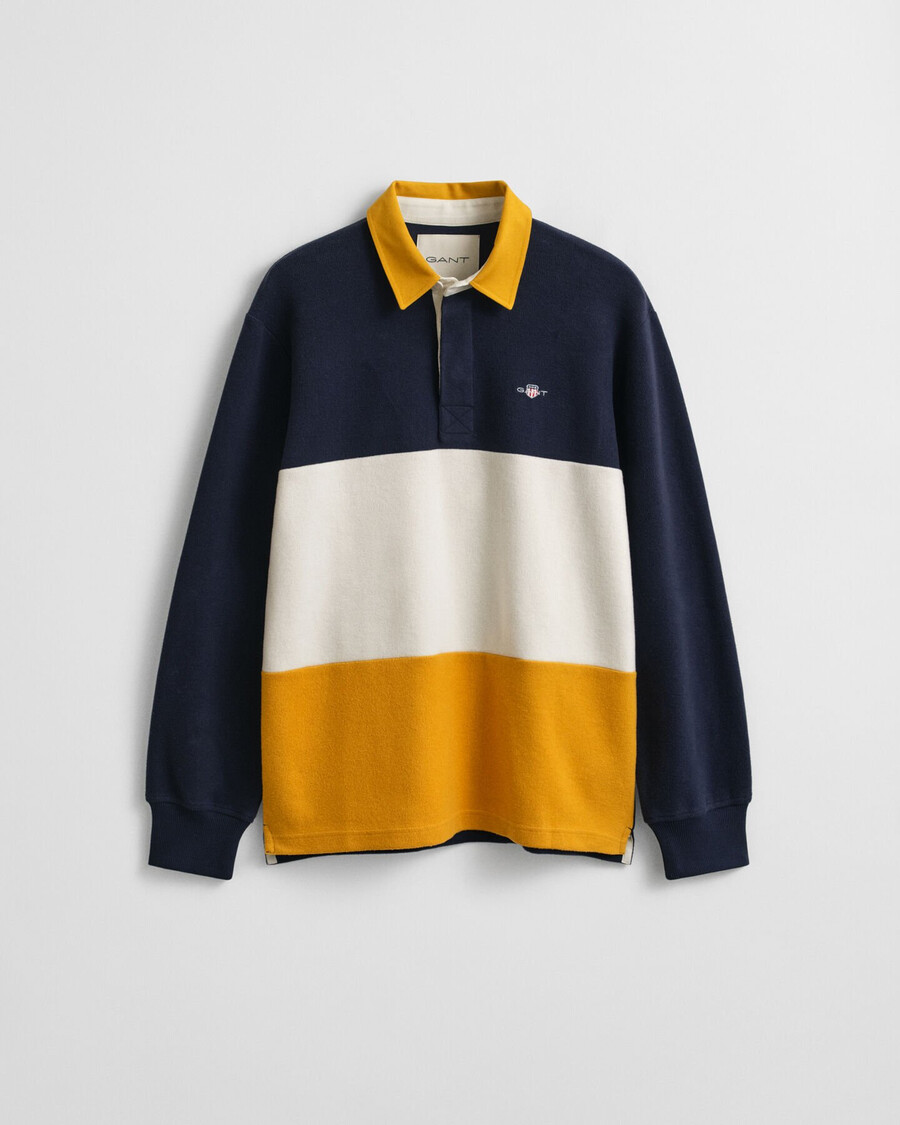 tappeto pesante color block - blu sera