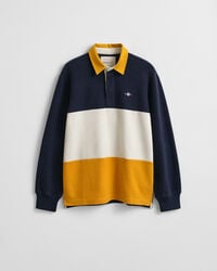 tappeto pesante color block - blu sera