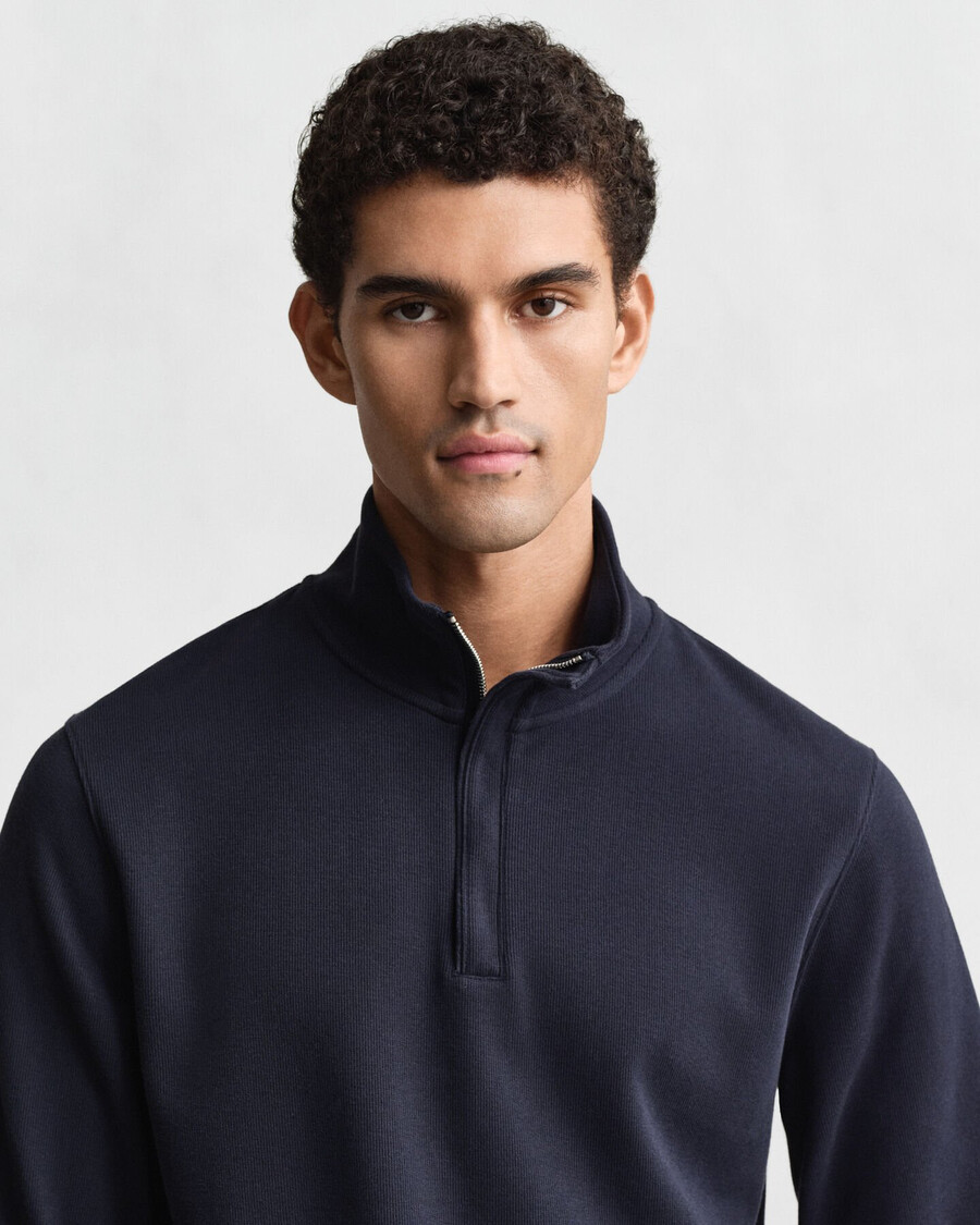 felpa light sacker rib halfzip - blu sera