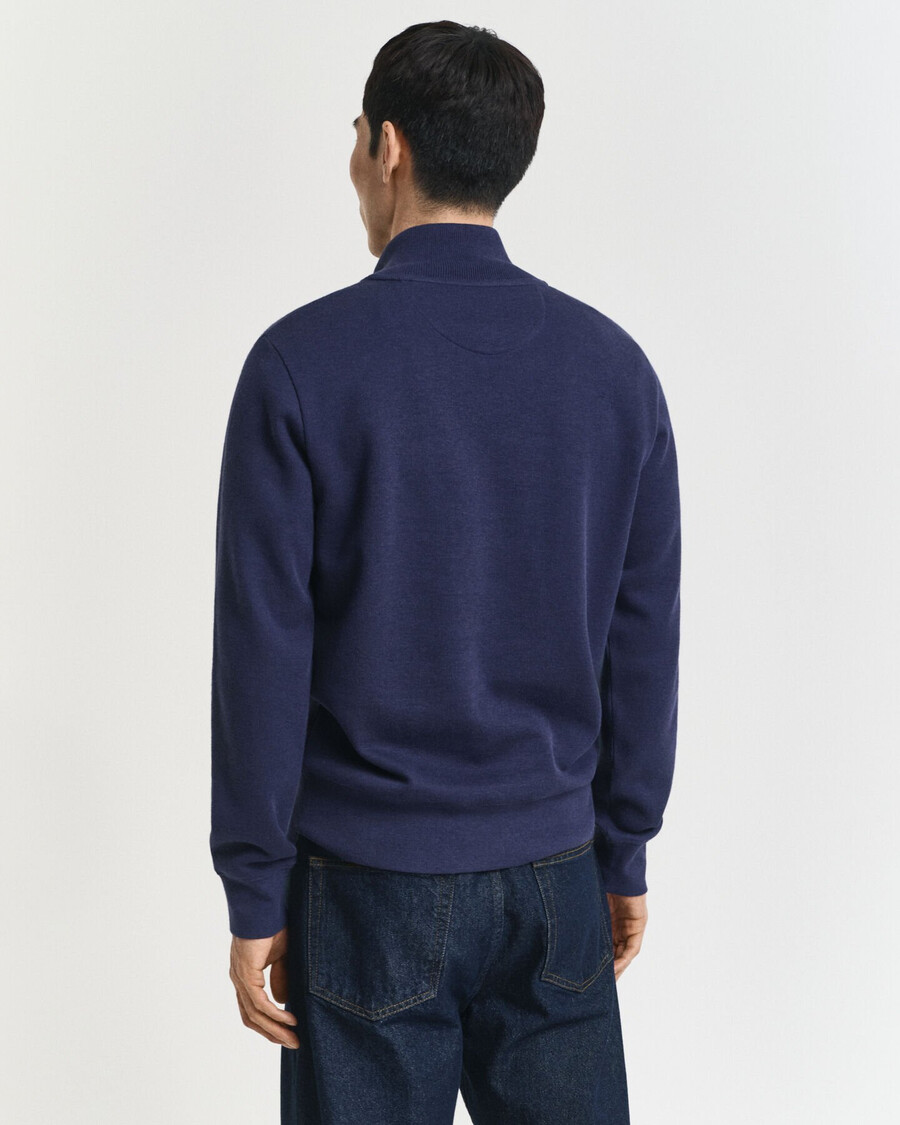 felpa sacker rib halfzip - blu persiano