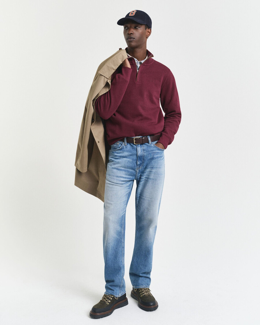 felpa sacker rib halfzip - vino invernale
