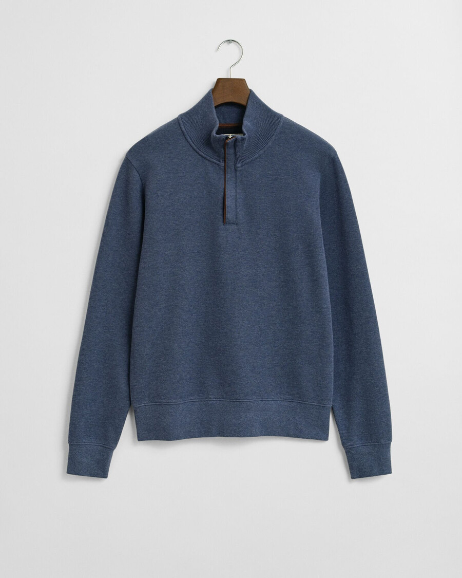 felpa sacker rib halfzip - dk jeansblue melange
