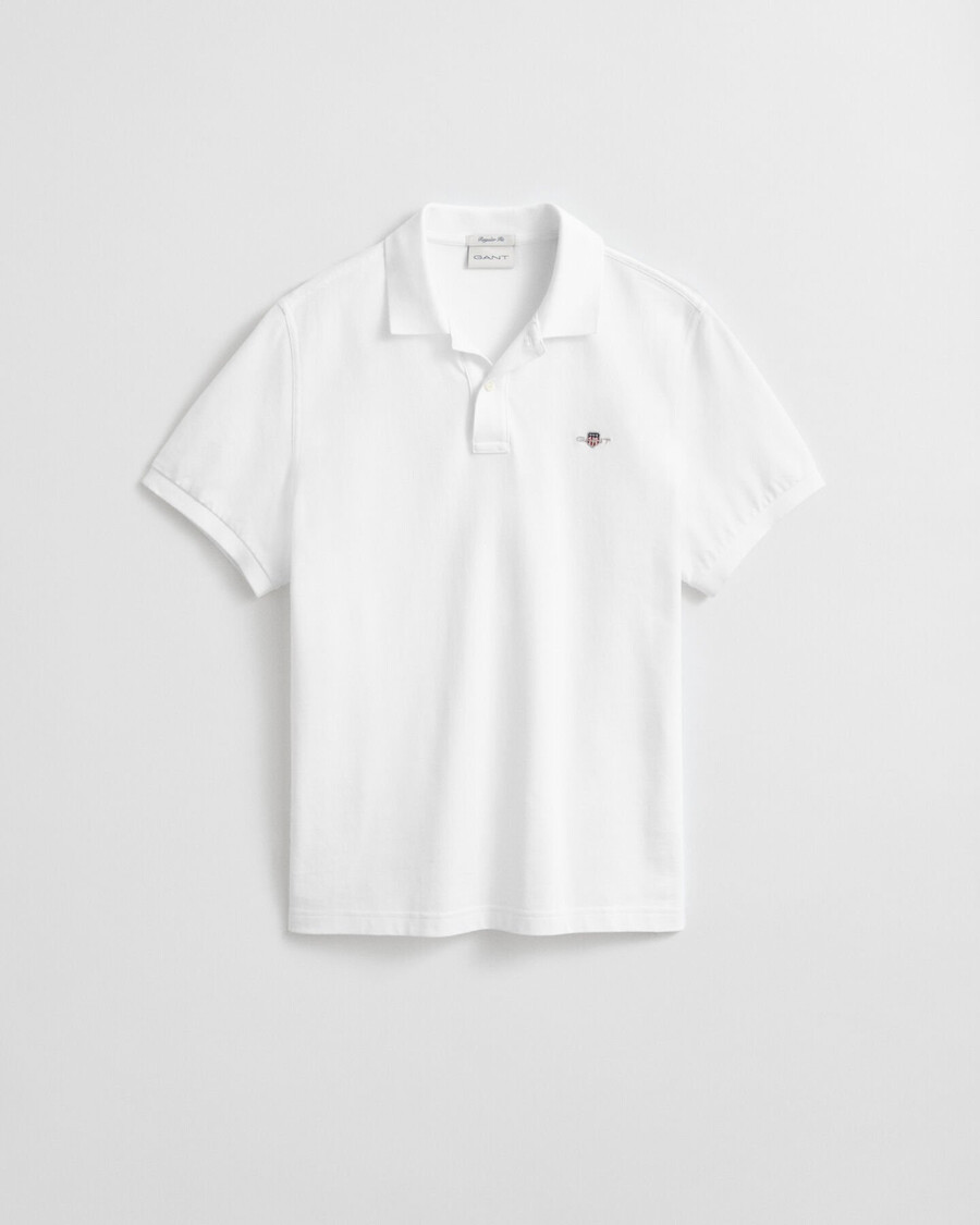 polo piqué shield vestibilità regolare - bianco