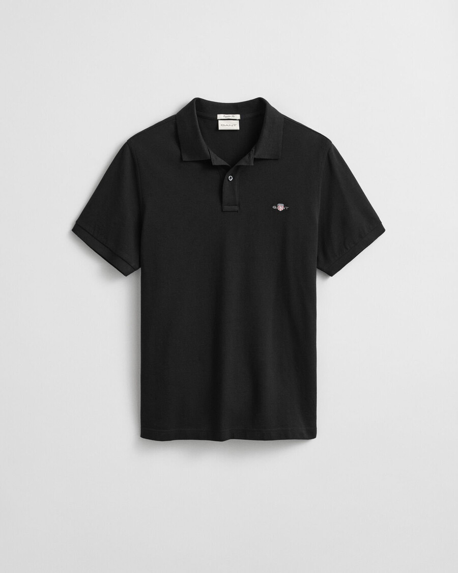 polo piqué shield vestibilità regolare - nero