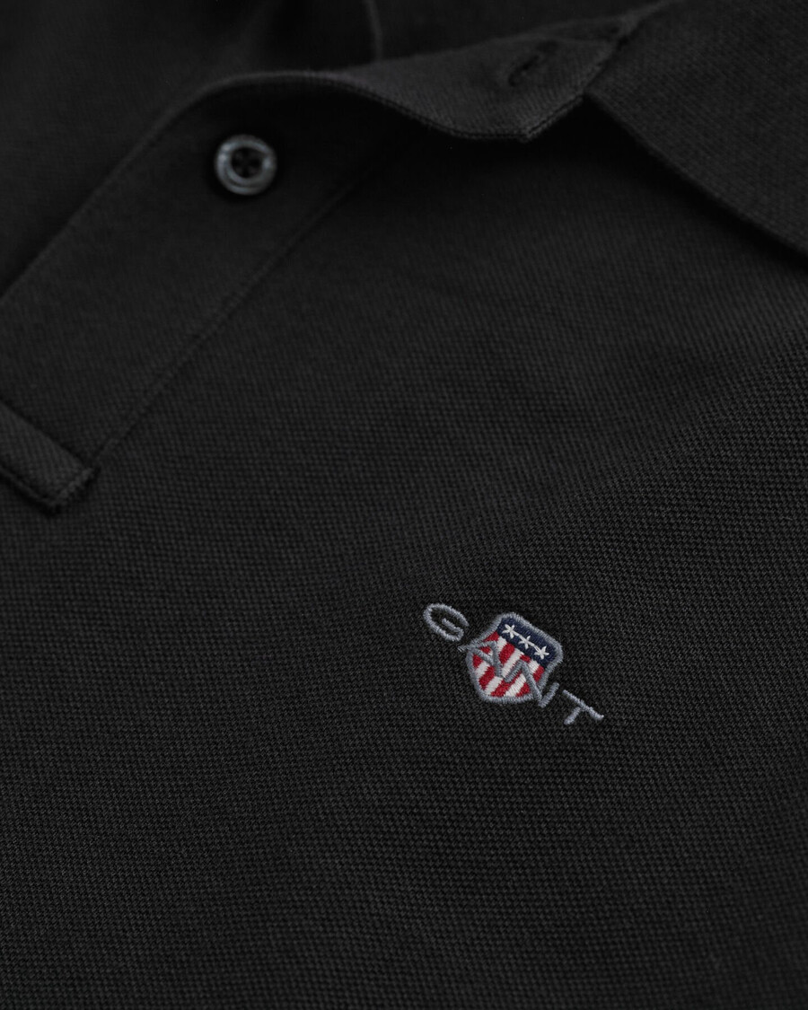 polo piqué shield vestibilità regolare - nero