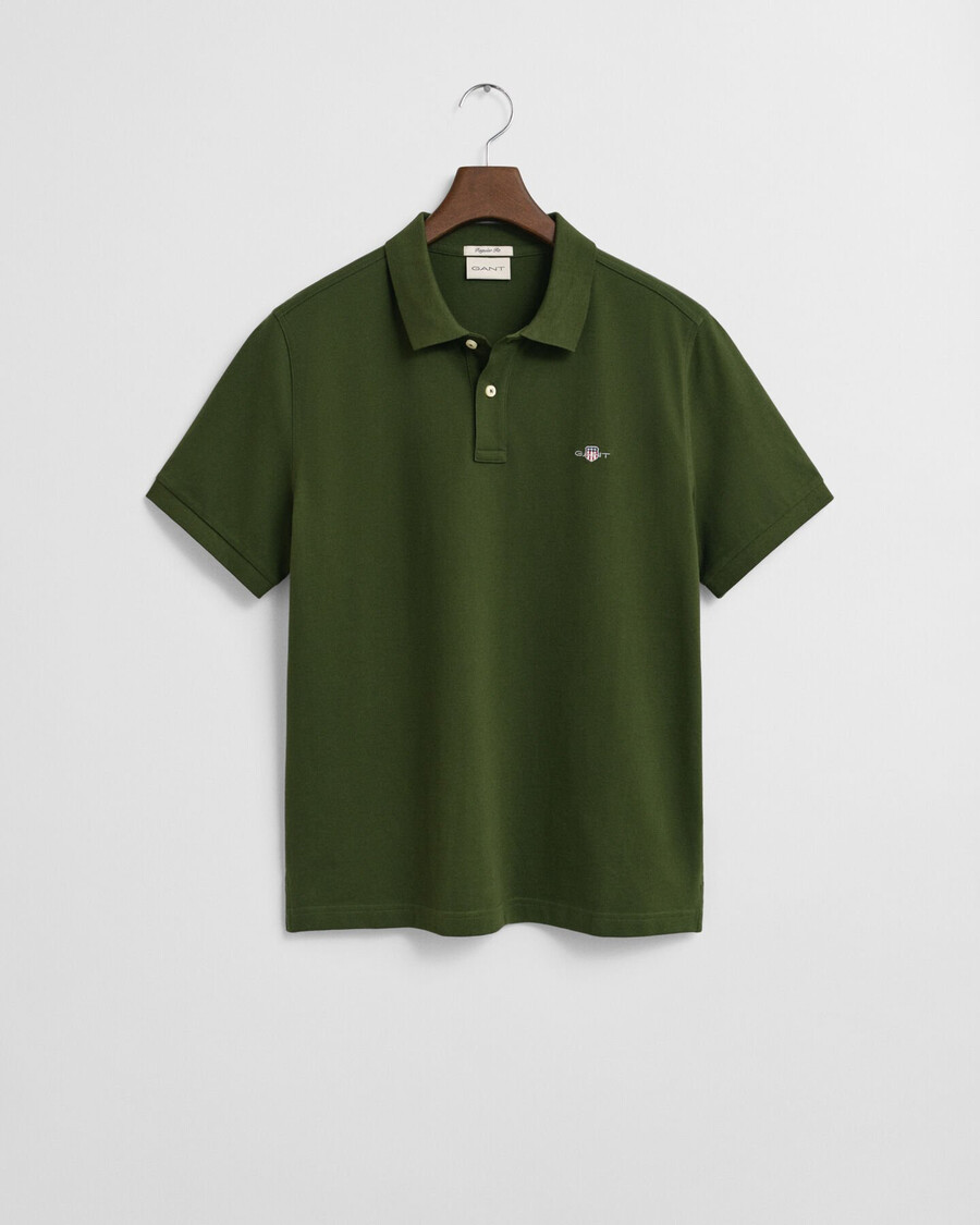 polo piqué shield vestibilità regolare - verde campagna