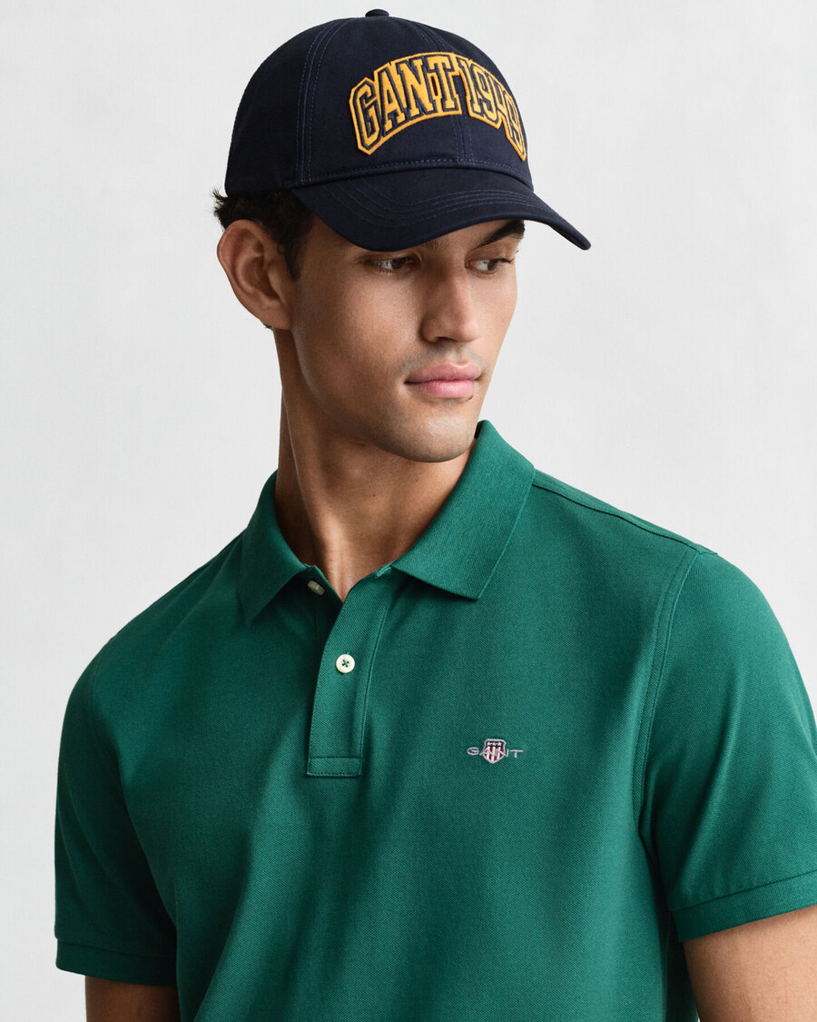 polo piqué shield vestibilità regolare - verde foresta intenso
