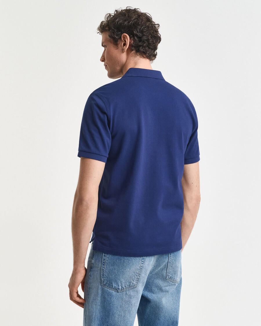 polo piqué shield vestibilità regolare - blu persiano