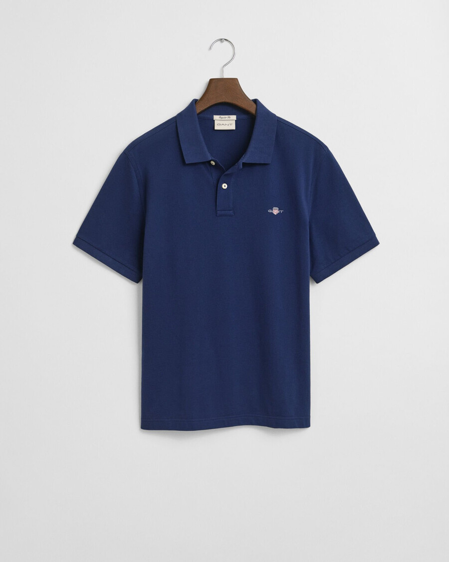polo piqué shield vestibilità regolare - blu persiano
