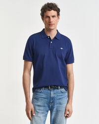polo piqué shield vestibilità regolare - blu persiano