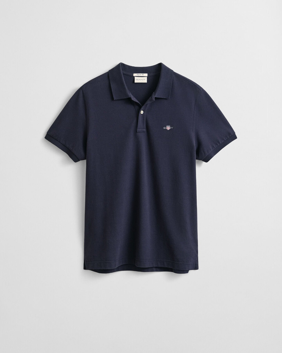 polo piqué shield vestibilità regolare - blu sera