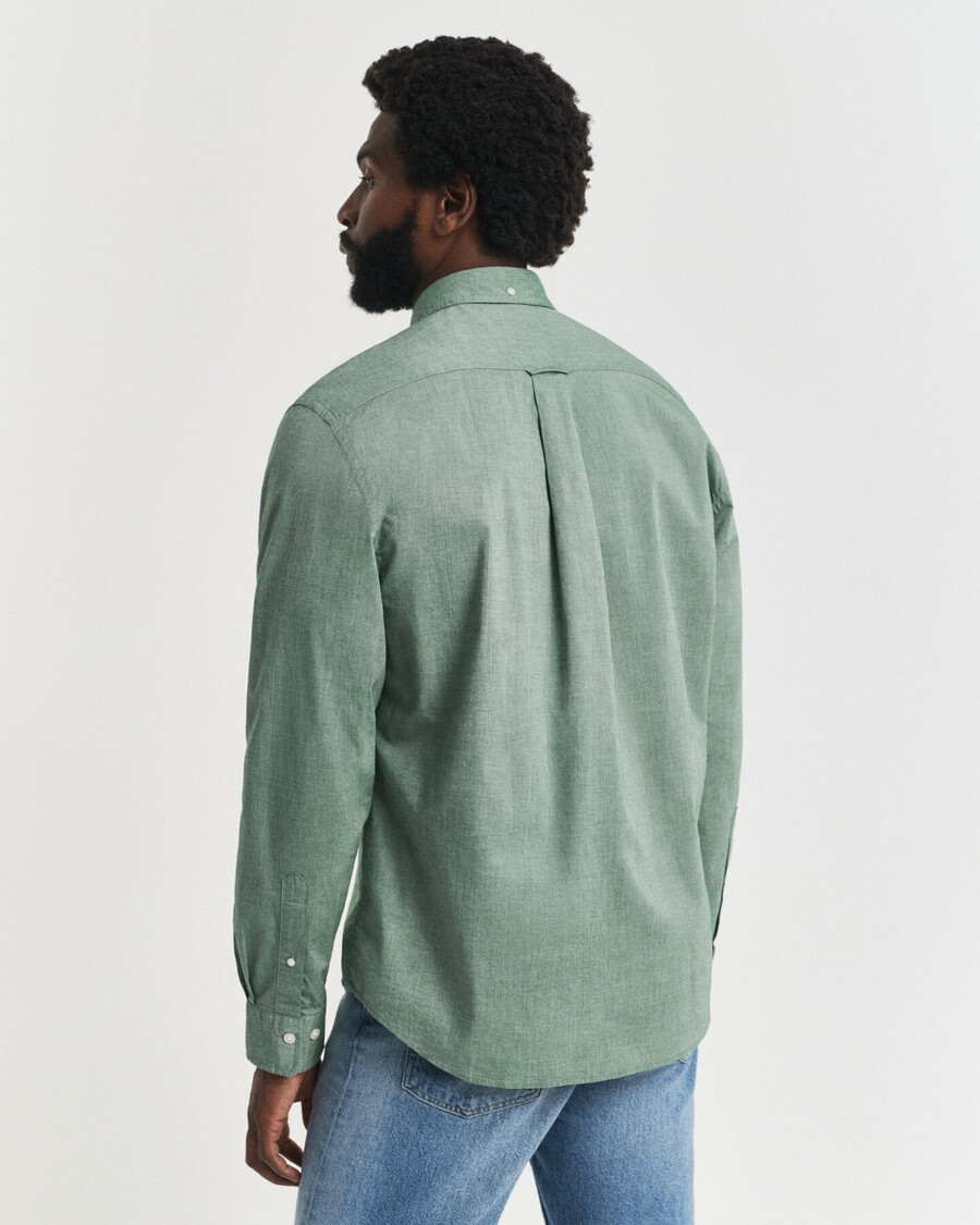 camicia classica in popeline vestibilità regolare - verde foresta