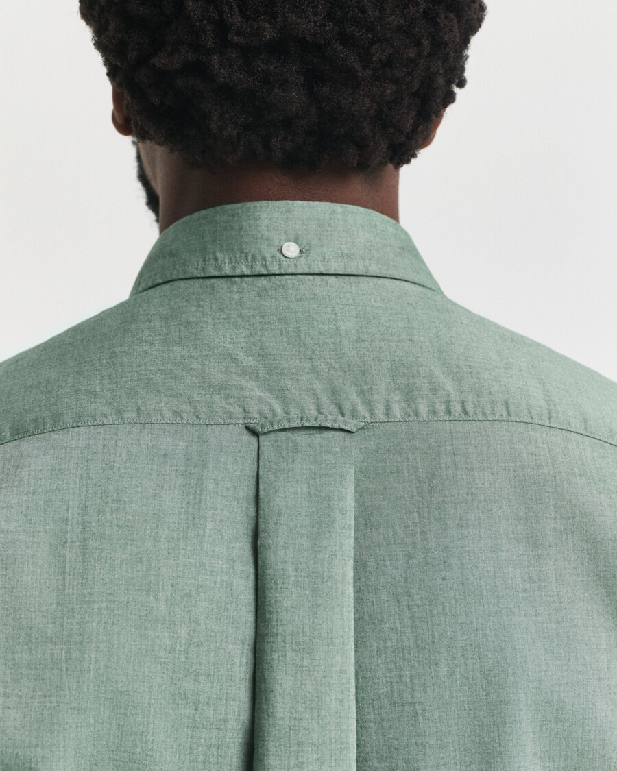 camicia classica in popeline vestibilità regolare - verde foresta