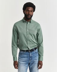 camicia classica in popeline vestibilità regolare - verde foresta