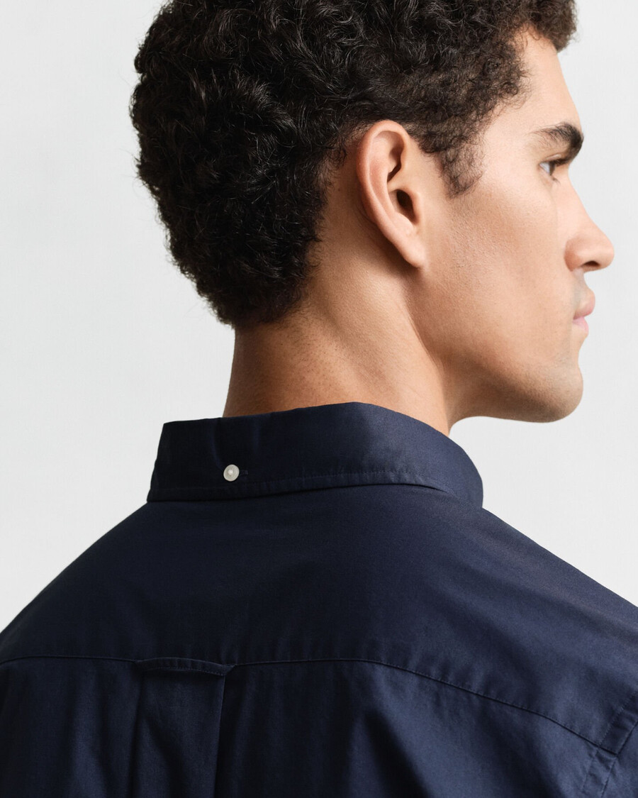 camicia classica in popeline vestibilità regolare - marina