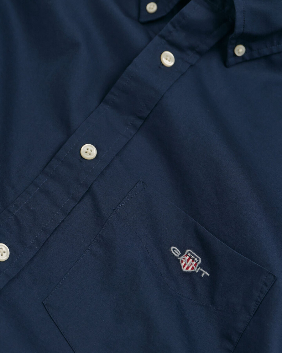 camicia classica in popeline vestibilità regolare - marina