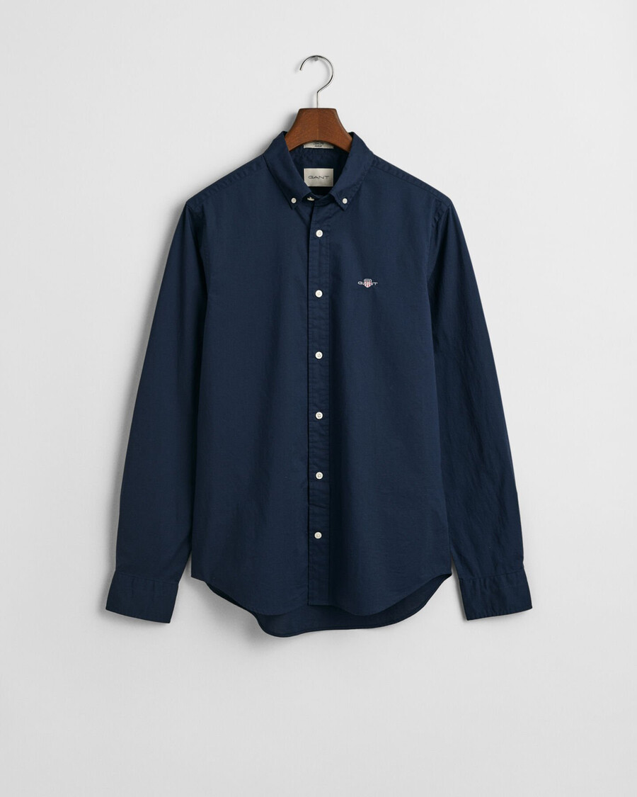 camicia classica in popeline slim fit - marina