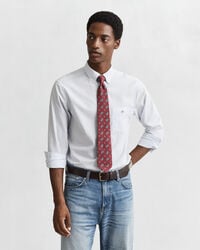 camicia in popeline a righe classiche vestibilità regolare - azzurro