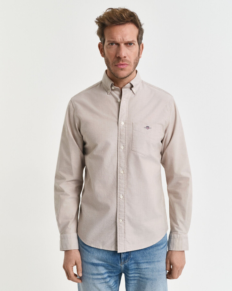 camicia oxford classica vestibilità regolare - cachi caldo