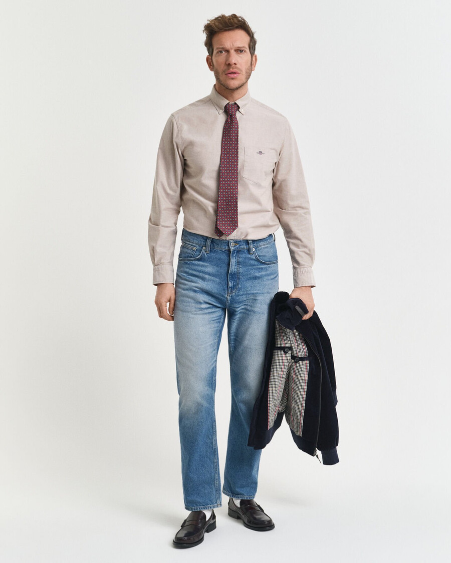 camicia oxford classica vestibilità regolare - cachi caldo