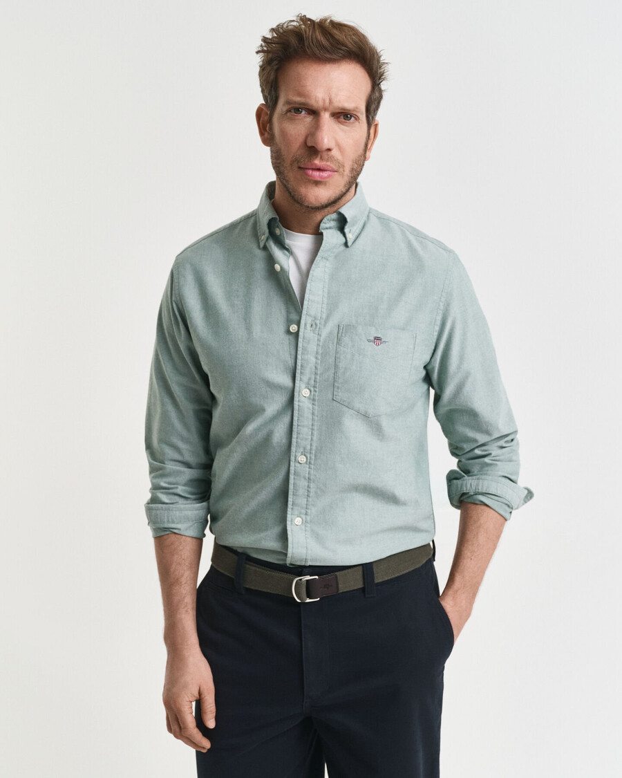 camicia oxford classica vestibilità regolare - verde foresta