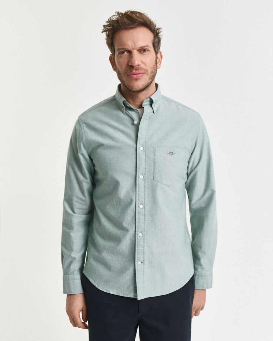 camicia oxford classica vestibilità regolare - verde foresta