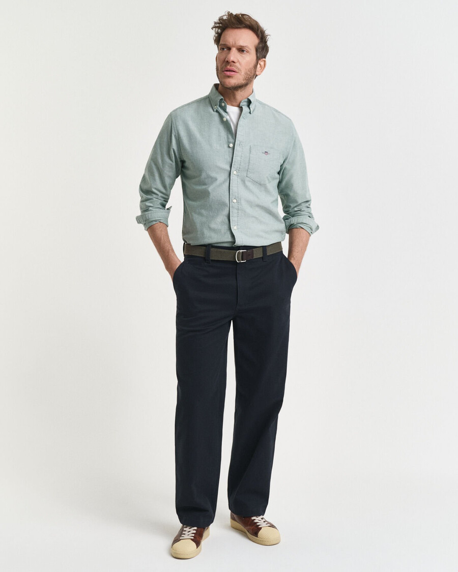 camicia oxford classica vestibilità regolare - verde foresta
