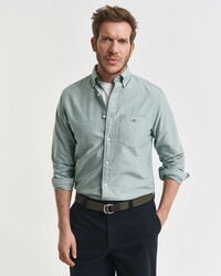 camicia oxford classica vestibilità regolare - verde foresta