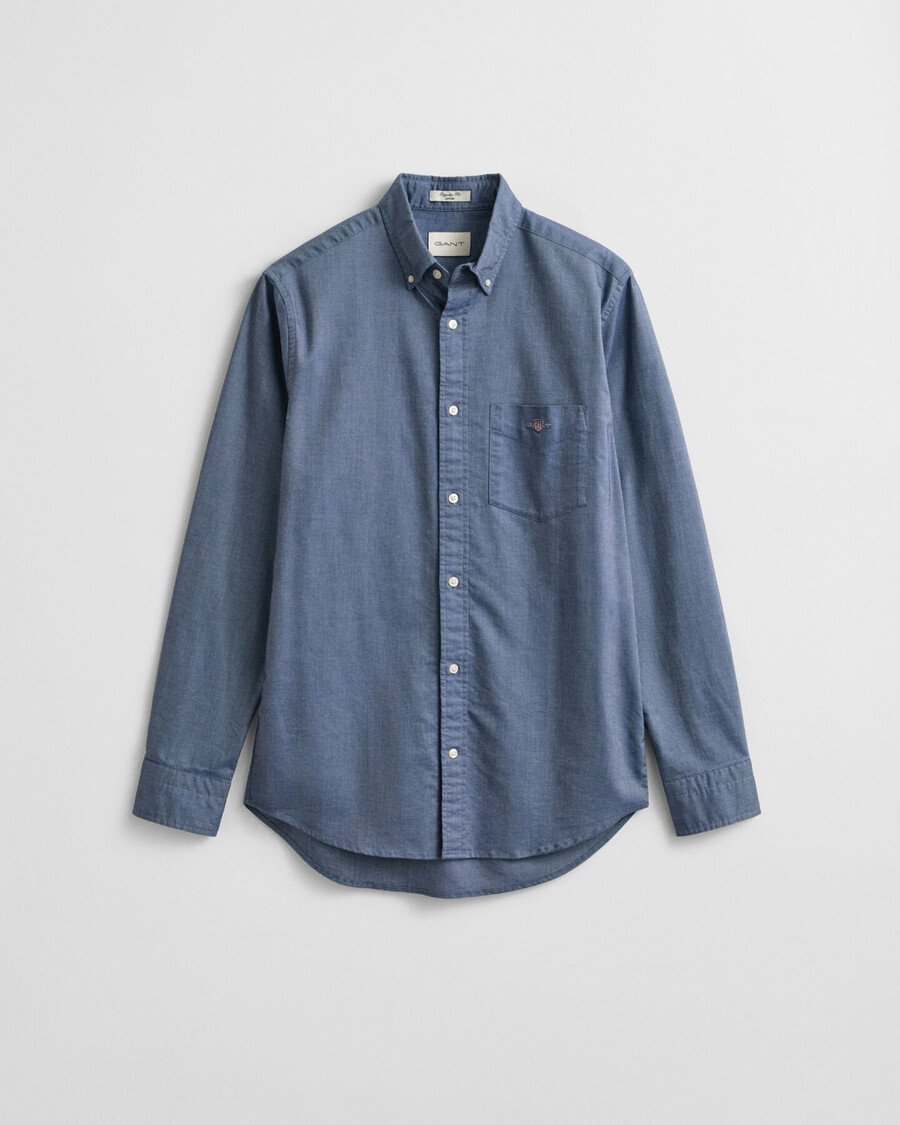 camicia oxford classica vestibilità regolare - blu persiano
