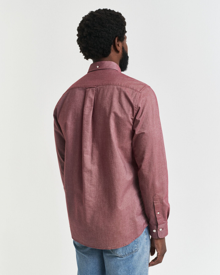 camicia oxford classica vestibilità regolare - rosso acceso