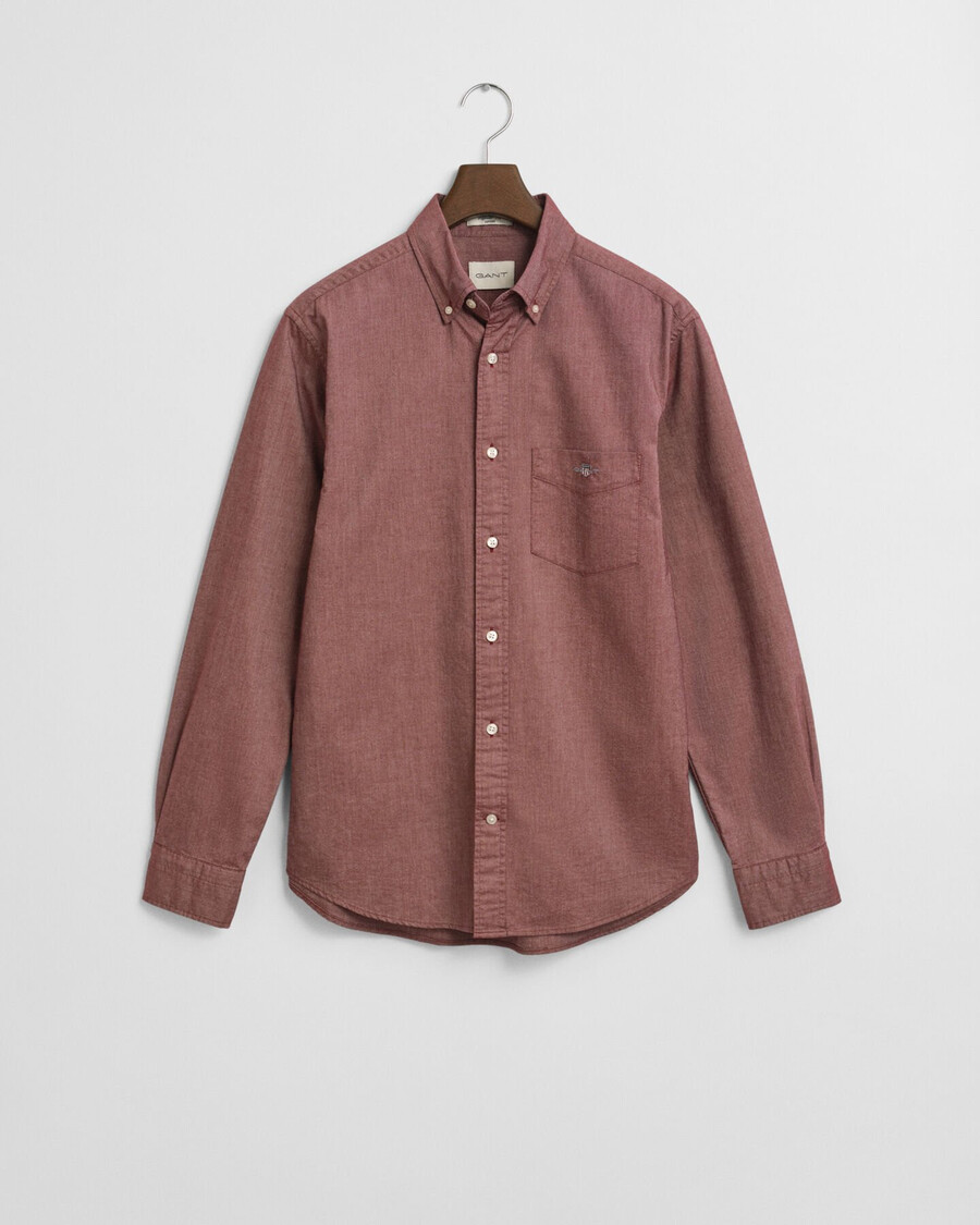 camicia oxford classica vestibilità regolare - rosso acceso