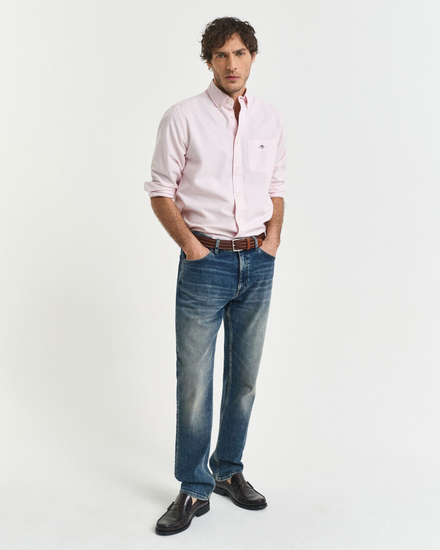 camicia oxford classica vestibilità regolare - rosa chiaro