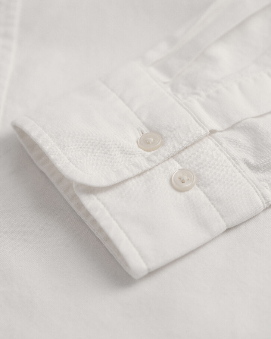 camicia oxford classica slim fit - bianca