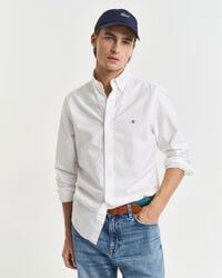 camicia oxford classica slim fit - bianca