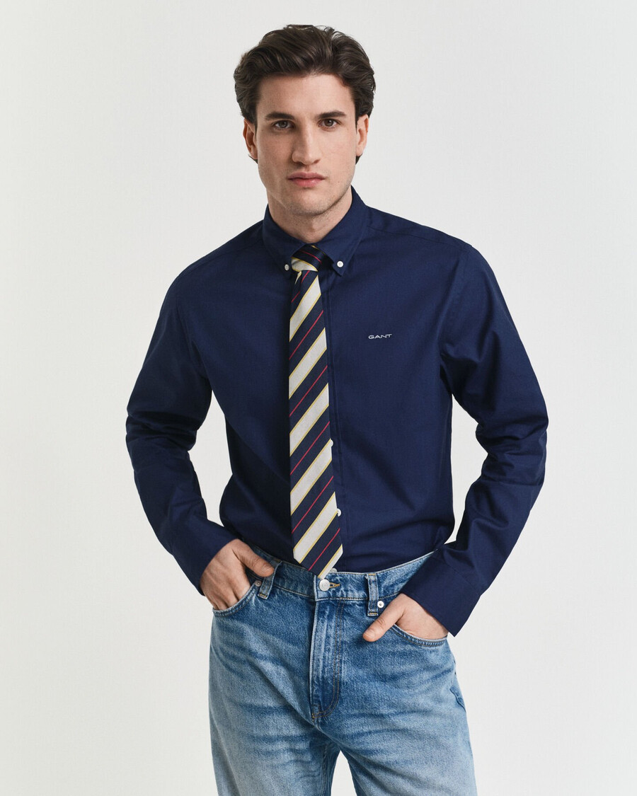 camicia oxford pinpoint vestibilità regolare - marina