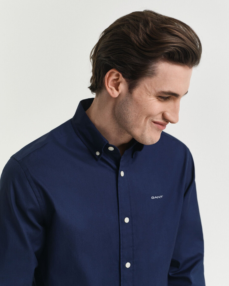 camicia oxford pinpoint vestibilità regolare - marina
