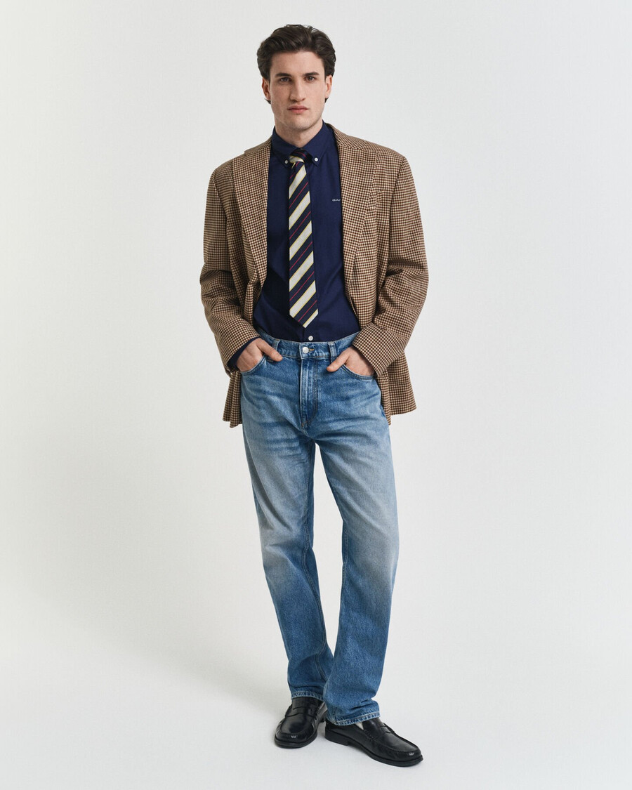 camicia oxford pinpoint vestibilità regolare - marina