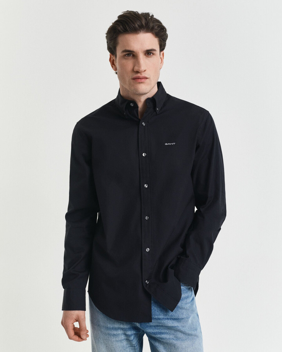 camicia oxford pinpoint vestibilità regolare - nera