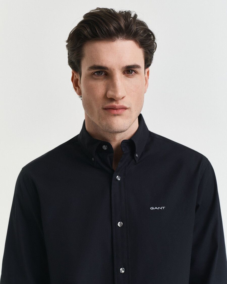 camicia oxford pinpoint vestibilità regolare - nera