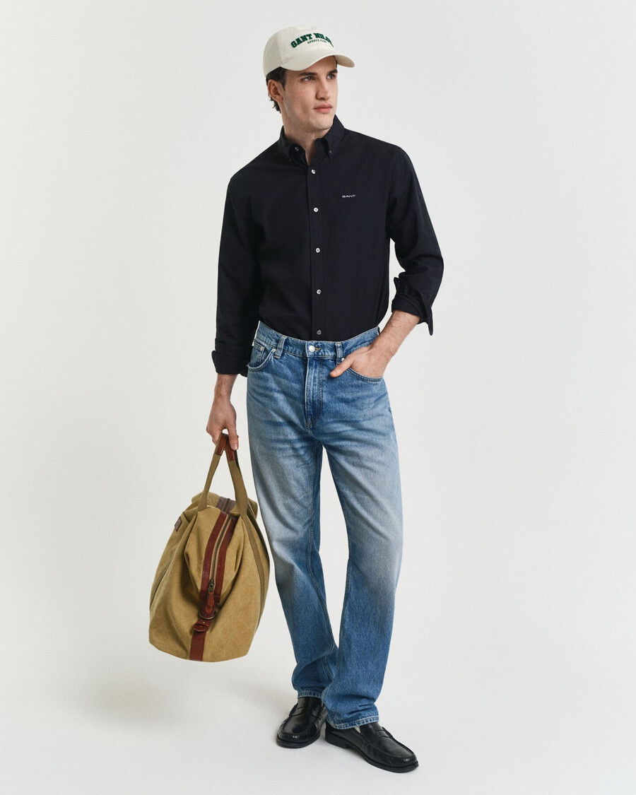 camicia oxford pinpoint vestibilità regolare - nera
