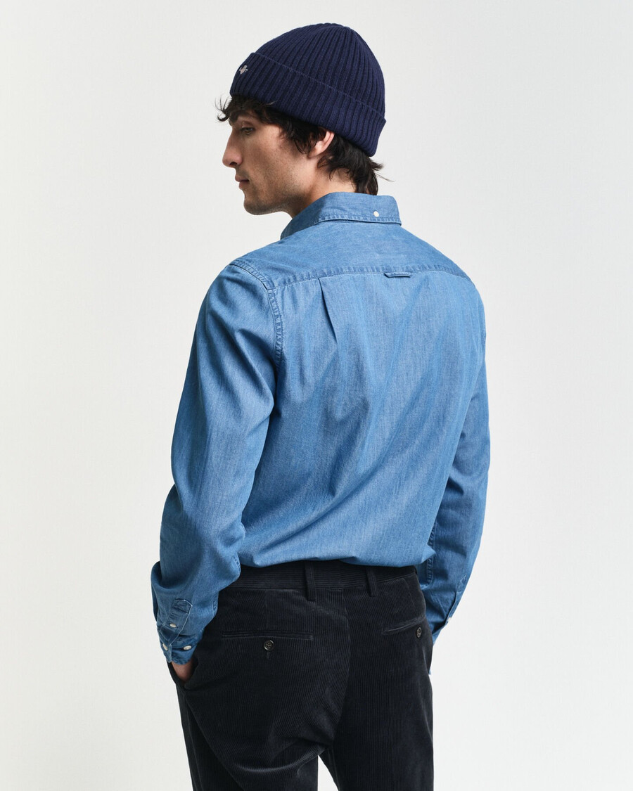 camicia indaco slim fit - blu semi chiaro