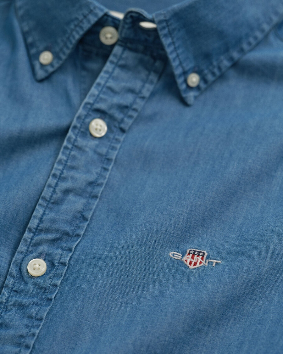 camicia indaco slim fit - blu semi chiaro