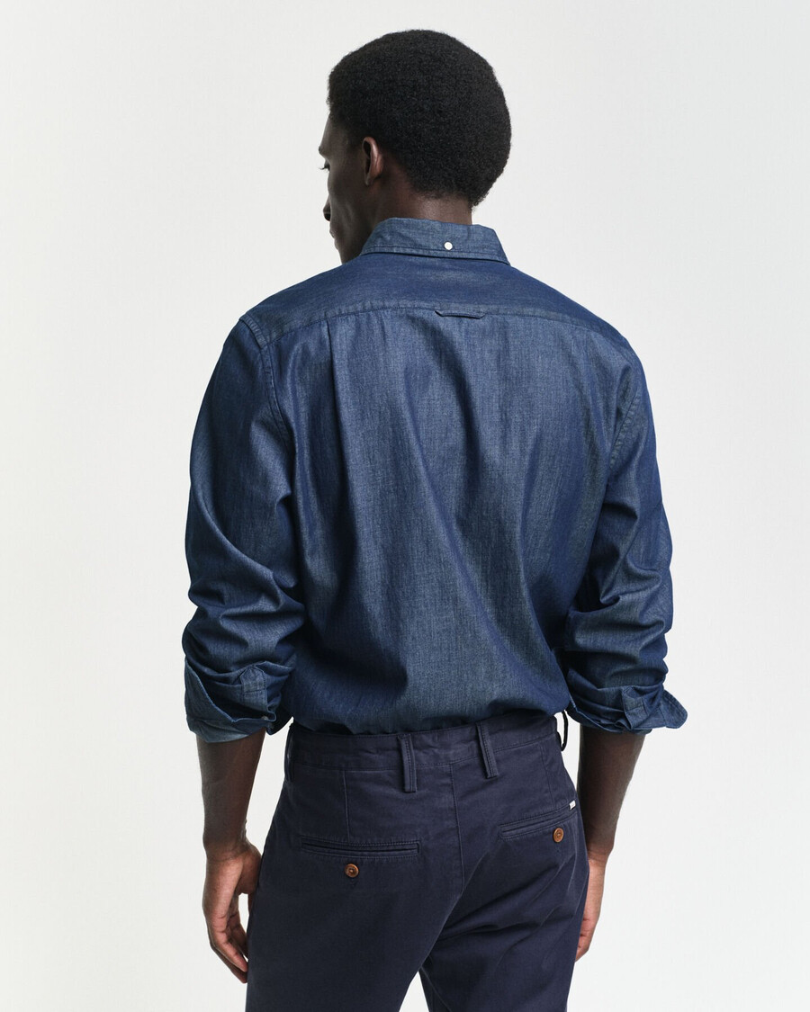 camicia slim fit indaco - indaco scuro
