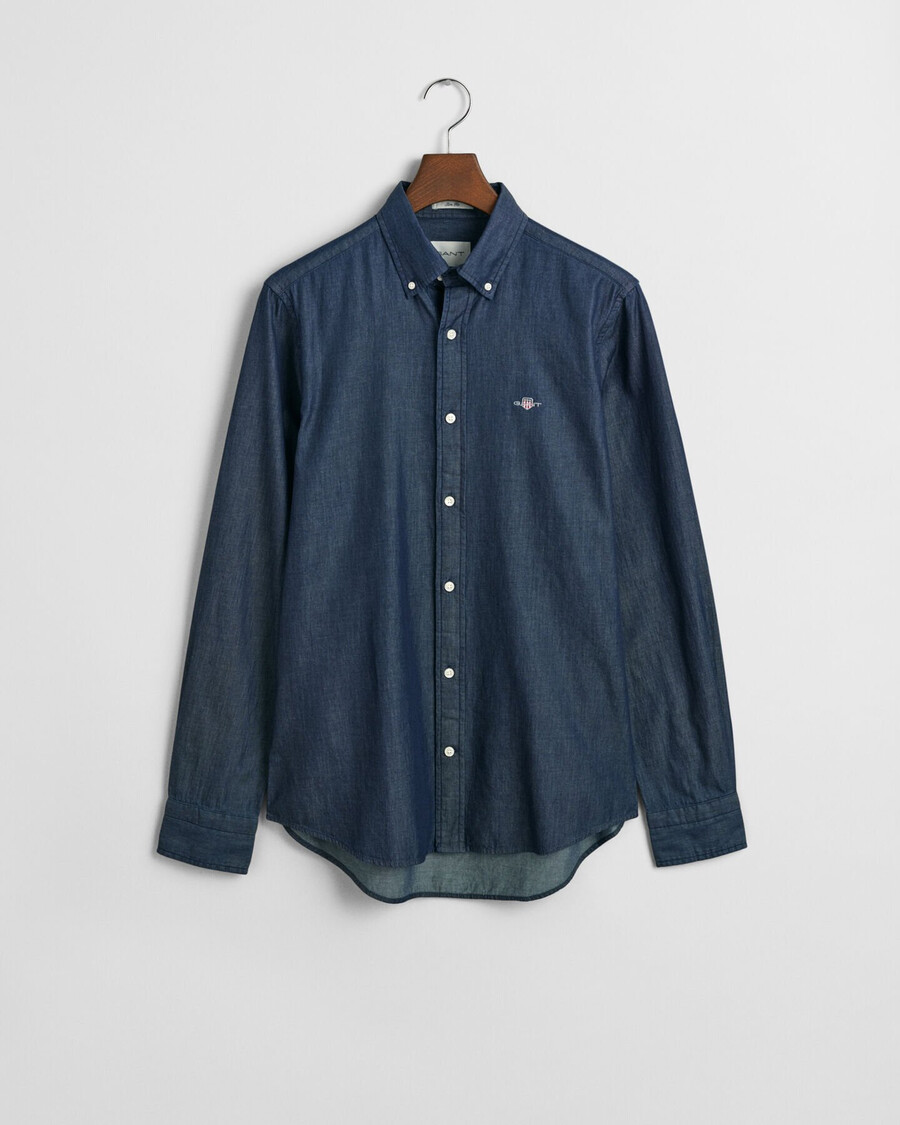 camicia slim fit indaco - indaco scuro