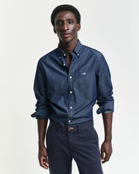 camicia slim fit indaco - indaco scuro